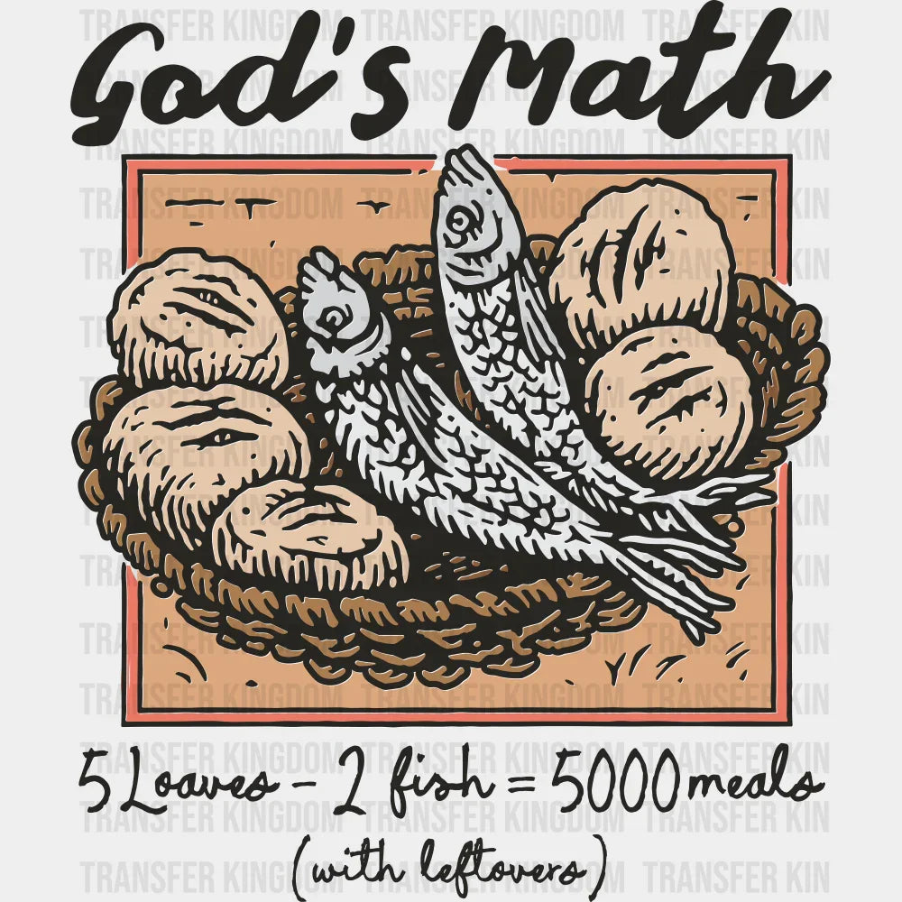 God’s Math - Faith DTF Transfer Adult Unisex - S & M (10’’) / Dark Color Design (See Imaging)