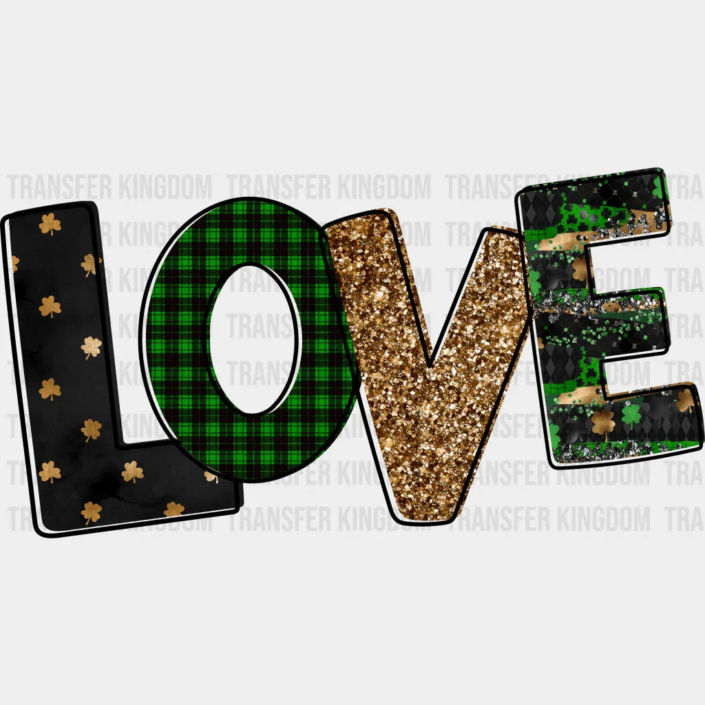 LOVE St. Patrick's Day Design - DTF heat transfer - Transfer Kingdom