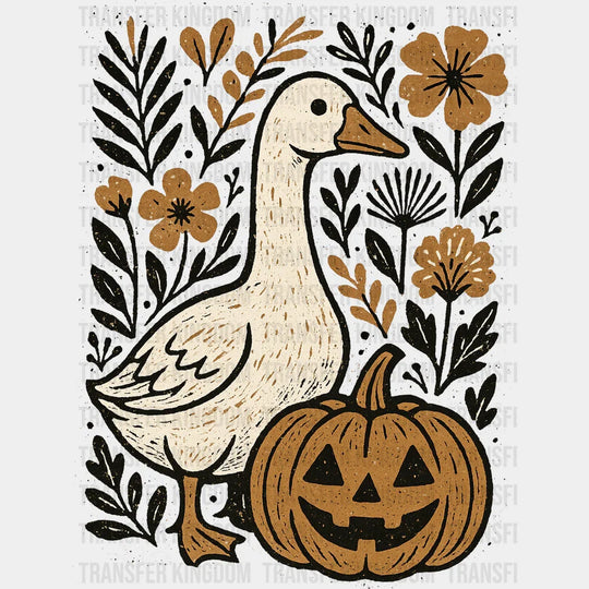Goose With Jack o’Lantern Halloween DTF Transfer