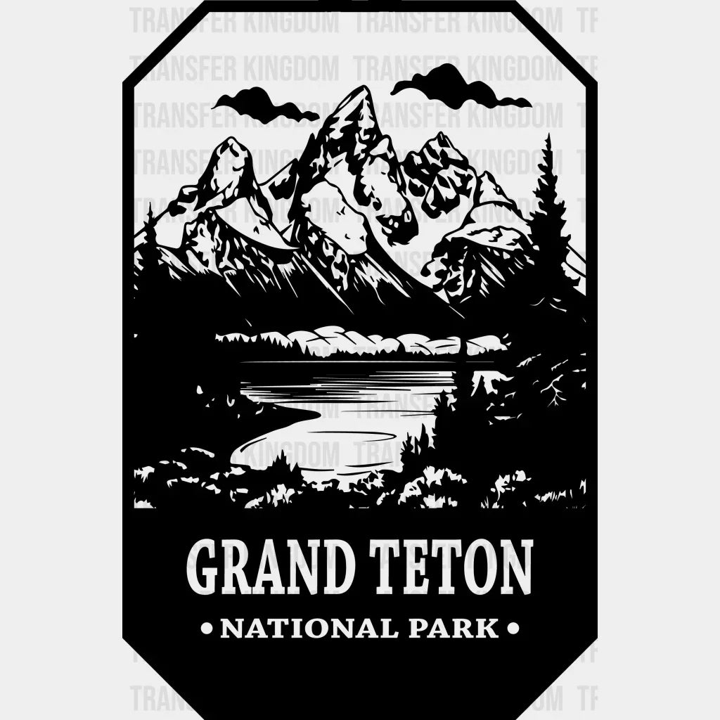 Grand Teton National Park Design - Parks Dtf Transfers Unisex S & M (10’) / Dark Color See Imaging