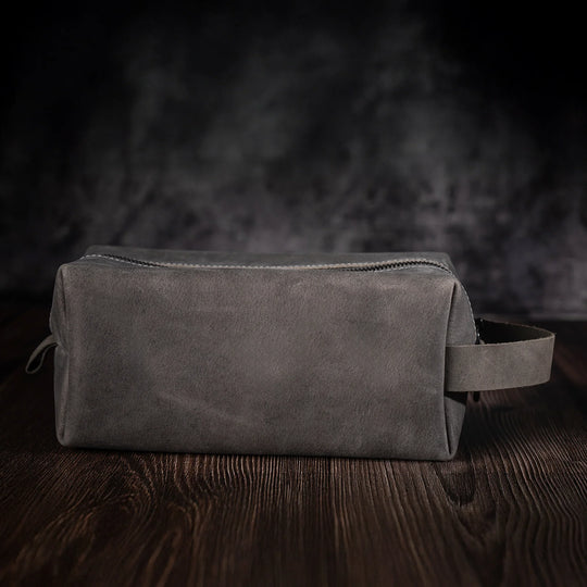 Faux Leather Dopp Kit – Men’s Travel Toiletry Bag