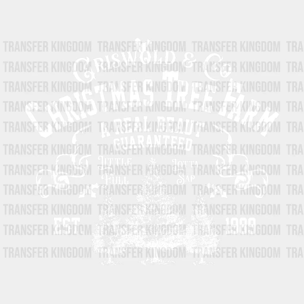 Grisworld An Co. Tree Farm Christmas Design - Dtf Heat Transfer Unisex S & M ( 10 ) / Light Color