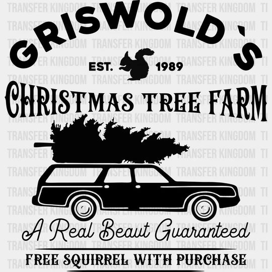 Grisworld Xmas Tree Farm Christmas Design - Dtf Heat Transfer Unisex S & M ( 10 ) / Dark Color See