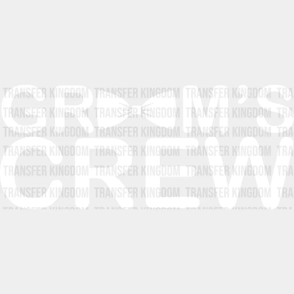 Groom’s Crew Bow Tie Design - Bachelor Iron On Dtf Transfer Unisex S & M (10’’) / Light Color