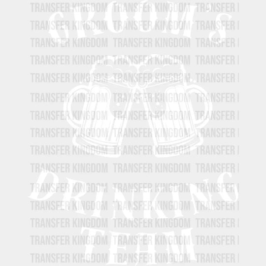 Groom’s Drinking Team - Bachelor Iron On Dtf Transfer Unisex S & M (10’’) / Light Color
