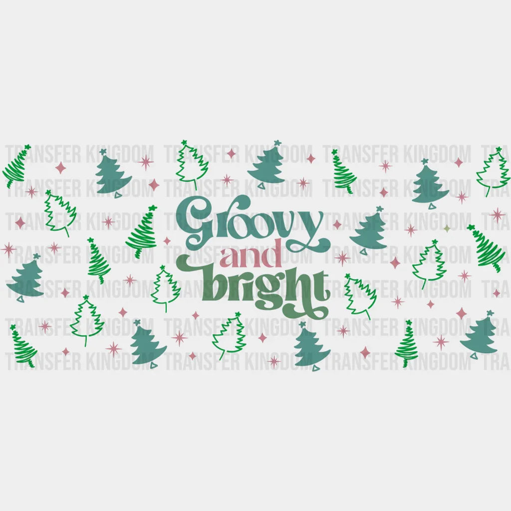 Groovy And Bright Uv Dtf Transfer Cup Wrap Sticker