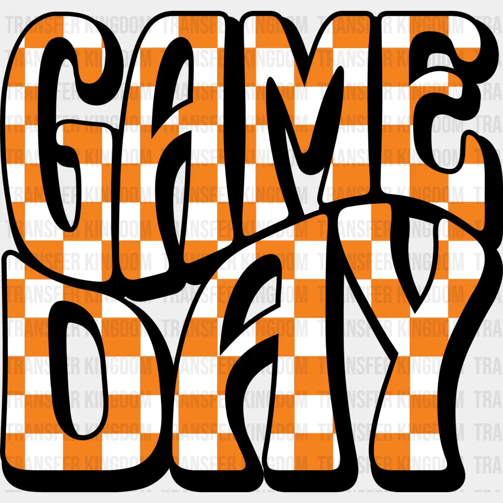 Groovy Gameday Design - Dtf Heat Transfer Unisex S & M (10’’) / Dark Color (See Imaging)