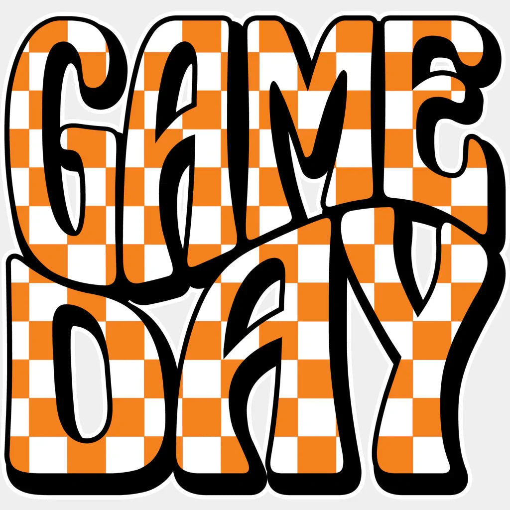 Groovy Gameday Design - Dtf Heat Transfer Unisex S & M (10’’) / Light Color (See Imaging)