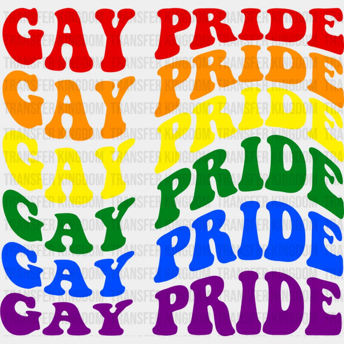 Groovy Gay Pride Design - Gay Theme DTF Transfer