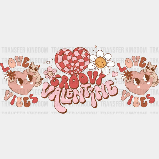 Groovy Valentine - Valentine’s Day Cup Wrap Uv Sticker Permanent Dtf Decal