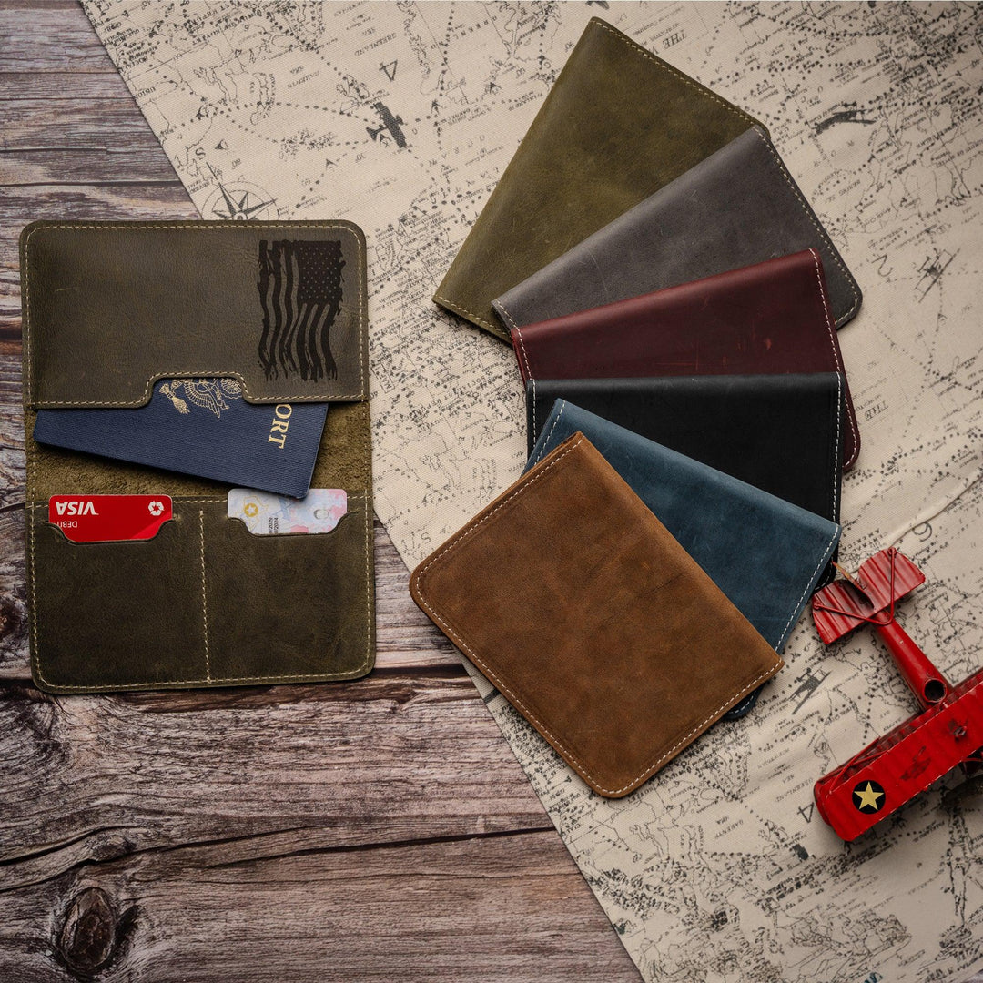 Faux Leather Passport Holder – Travel Wallet & Document Organizer