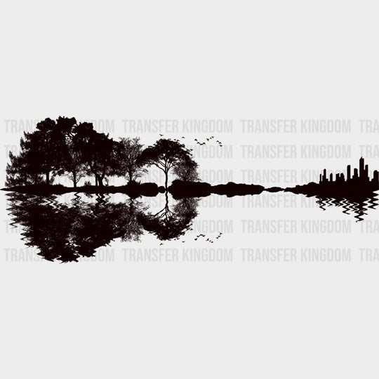 Guitar Silhouette - Music DTF Transfers transfer-kingdom Dark Color Design (See Imaging)