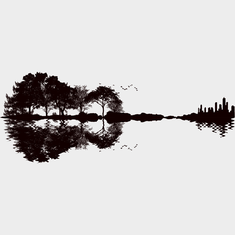Guitar Silhouette - Music DTF Transfers transfer-kingdom Light Color Design (See Imaging)