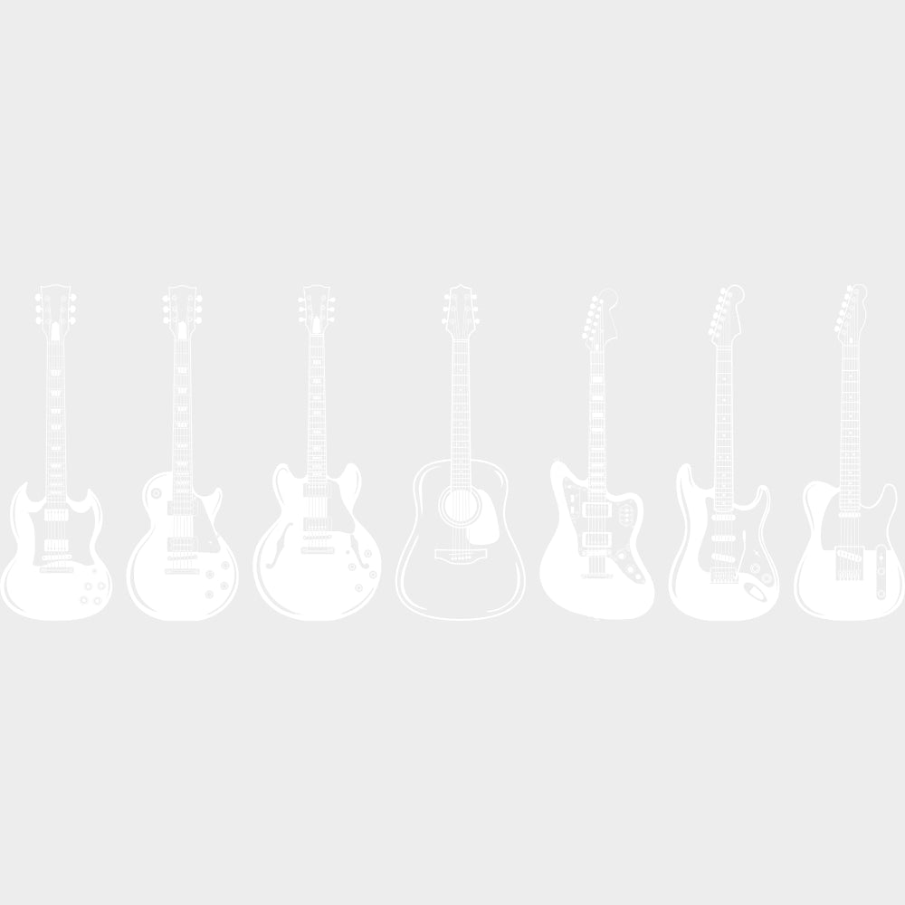 Guitars - Music DTF Transfers transfer-kingdom Light Color Design (See Imaging)
