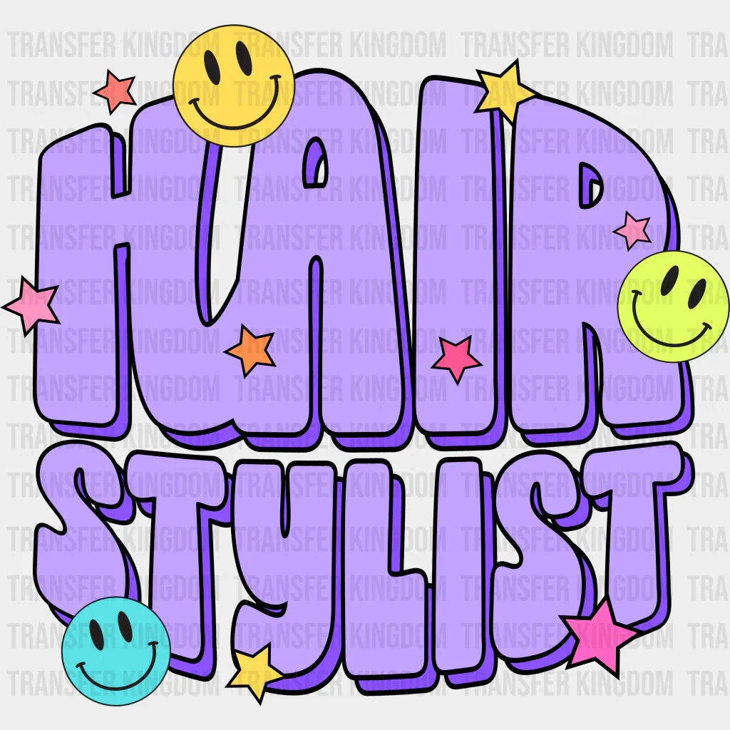 Hair Stylist Smile Face Design - Dtf Heat Transfer