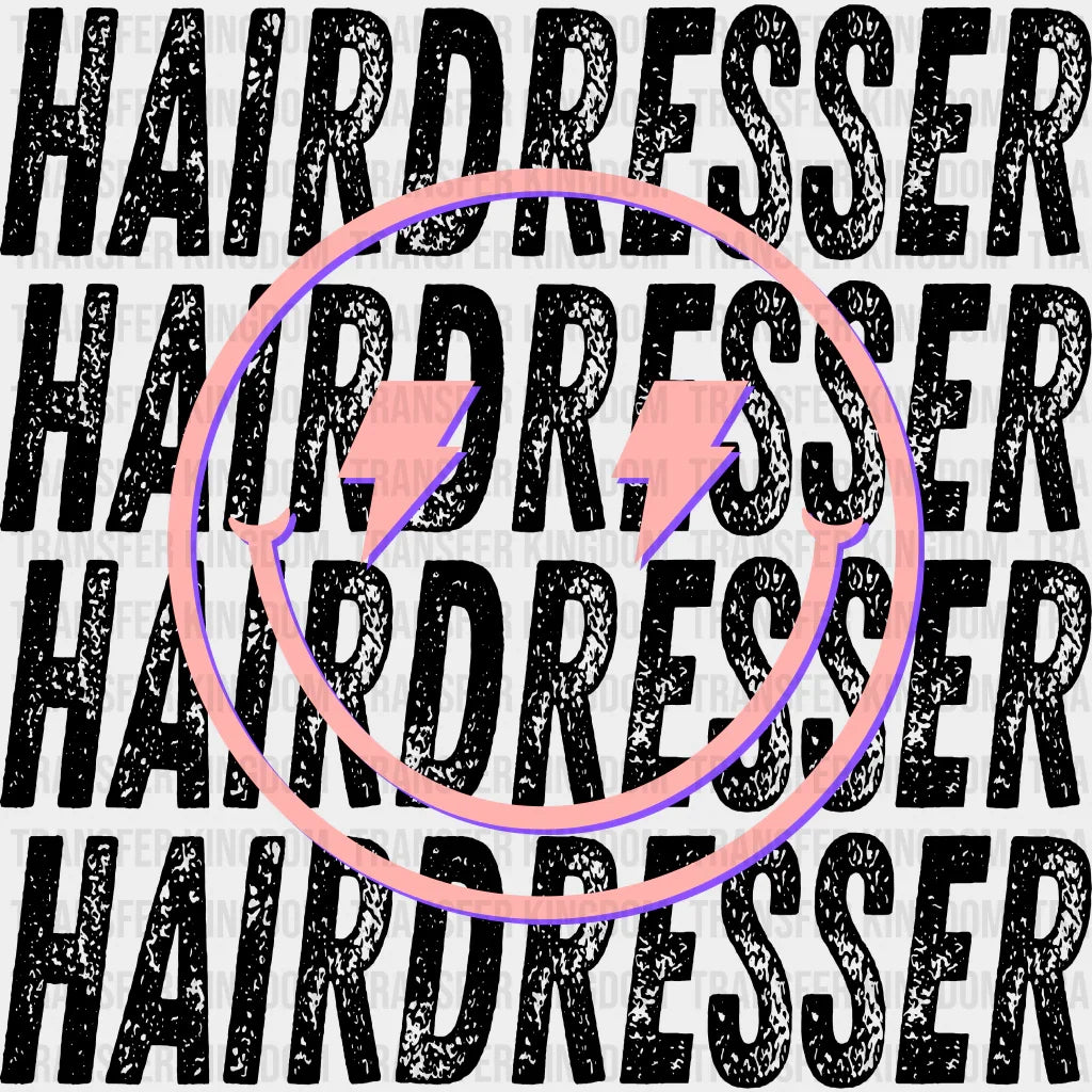 Hairdresser Design - Hair Stylist Dtf Heat Transfer Unisex S & M (10’’) / Dark Color See Imaging
