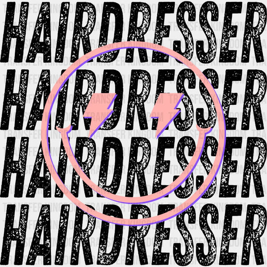 Hairdresser Design - Hair Stylist Dtf Heat Transfer Unisex S & M (10’’) / Dark Color See Imaging