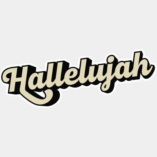 Hallelujah - Christianity DTF Transfer Adult Unisex - S & M (10’’) / Light Color Design (See Imaging)