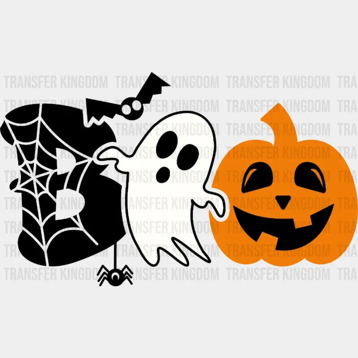 Halloween Boo Pumpkin Ghost spider design  - DTF heat transfer