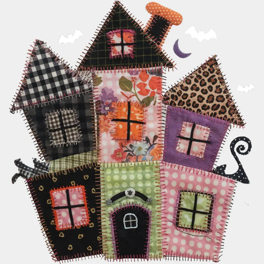 Halloween House & Bats - Halloween DTF Transfer Adult Unisex - S & M (10’’) / Light Color Design (See Imaging)