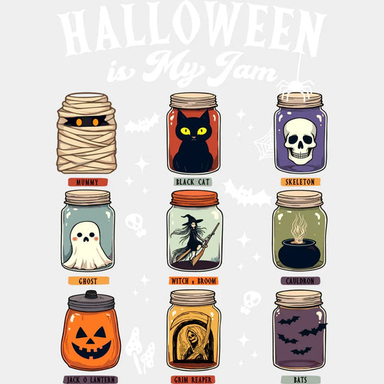Halloween Is My Jam Halloween DTF Transfer Adult Unisex S & M (10’’) / Light Color Design (See Imaging)