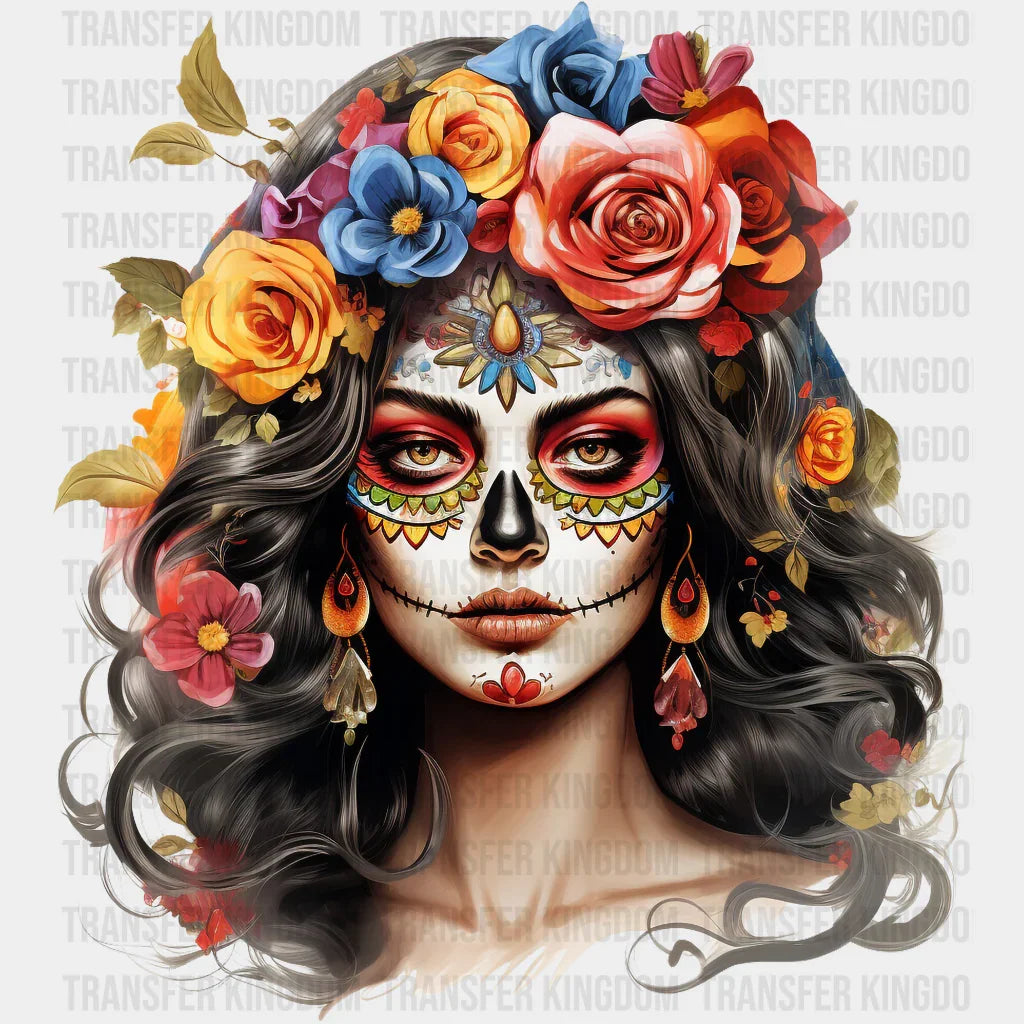 HALLOWEEN MAKE UP FLOWERS Design - DTF heat transfer - Transfer Kingdom