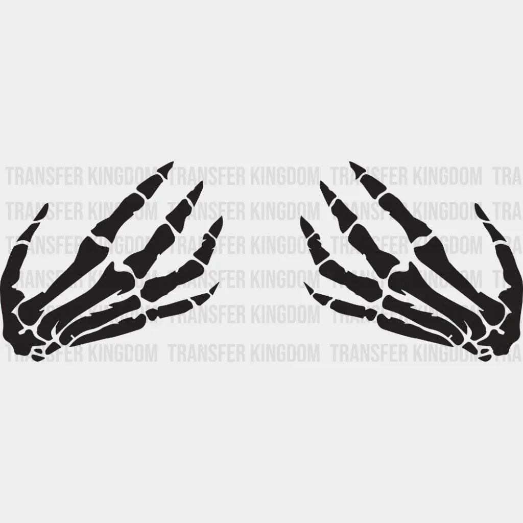 Halloween Skeleton Hand Design - Dtf Heat Transfer