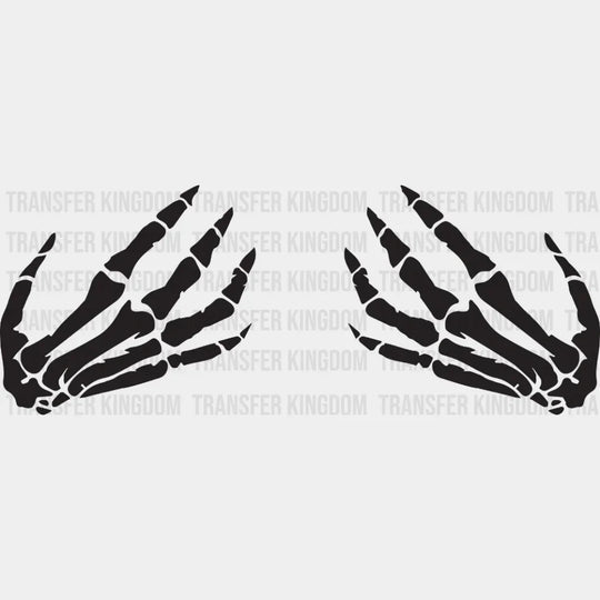 Halloween Skeleton Hand Design - Dtf Heat Transfer