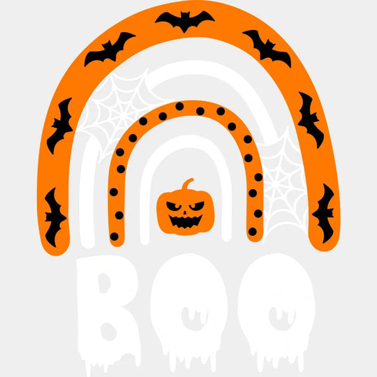 Halloween Spider Wap Boo Rainbow Design - Dtf Heat Transfer