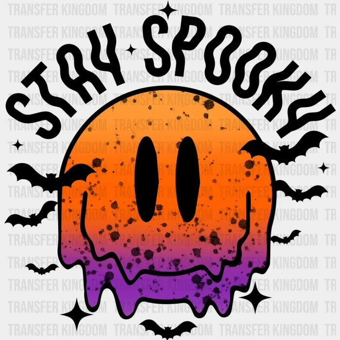 Halloween Stay Spookey Smiley Face Design - DTF heat transfer