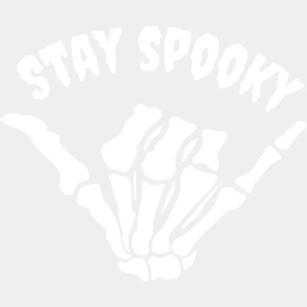 Halloween Stay Spooky Skeleton Hand Design - Dtf Heat Transfer