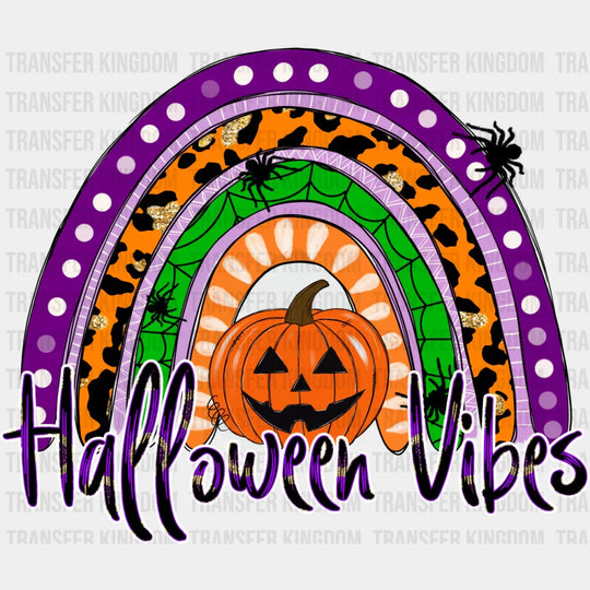 Halloween Vibes Pumpkin Rainbow - Dtf Transfer