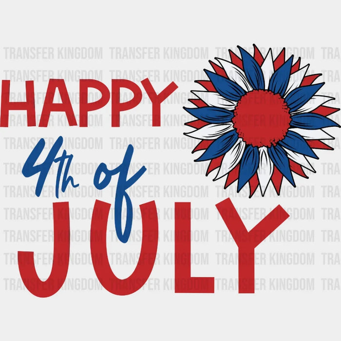 Happy 4th July Sunflower DTF Transfer