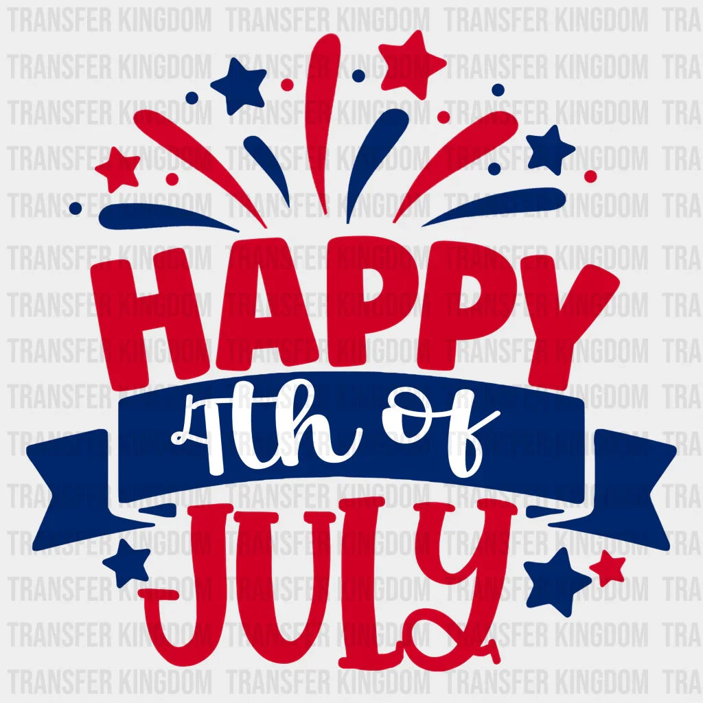 Happy 4Th Of July Dtf Transfer