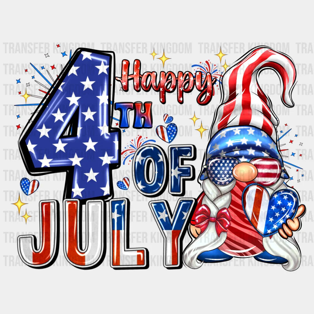 Happy 4Th Of July Gnomie Dtf Transfer