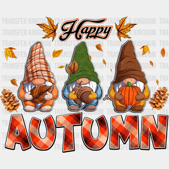 Happy Autumn Gnomes - Fall Dtf Transfer