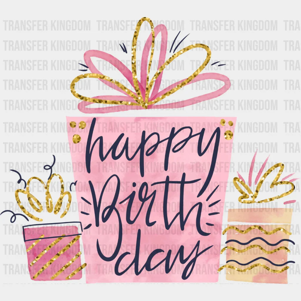 Happy Birthday Boxes - Dtf Heat Transfer