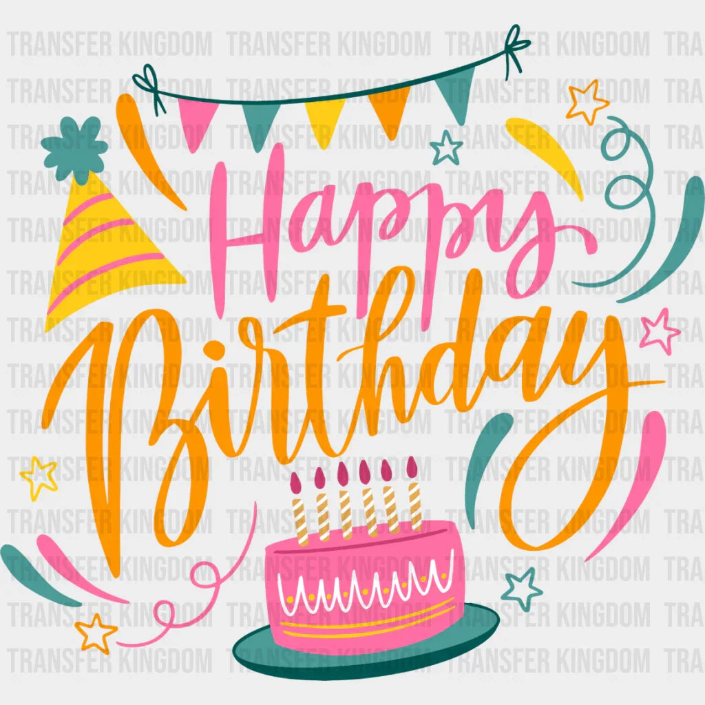 Happy Birthday - Dtf Heat Transfer