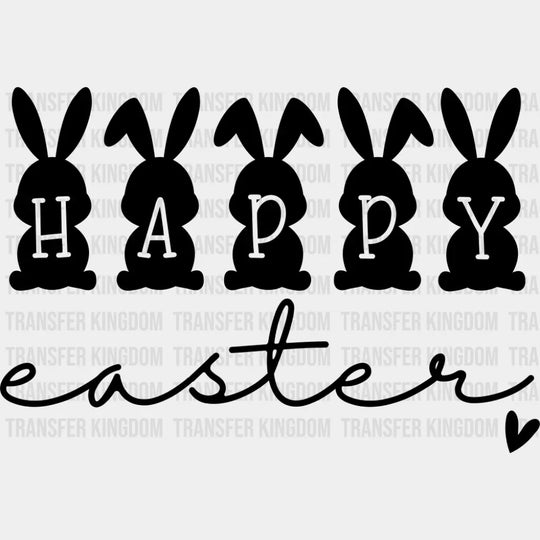 Happy Easter B&W Design - Easter DTF Transfer Adult Unisex - S & M (10’’) / Dark Color Design (See Imaging)