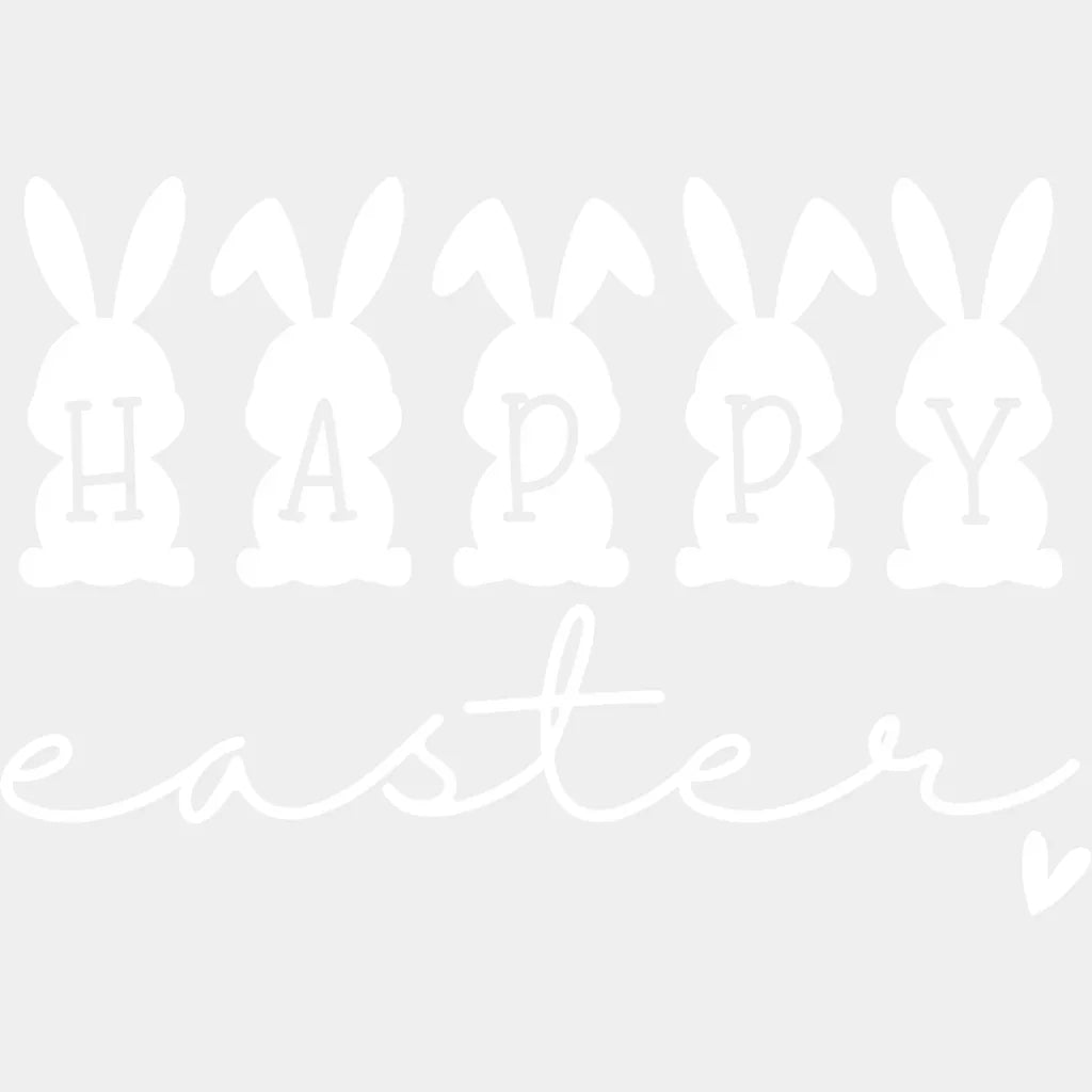 Happy Easter B&W Design - Easter DTF Transfer Adult Unisex - S & M (10’’) / Light Color Design (See Imaging)