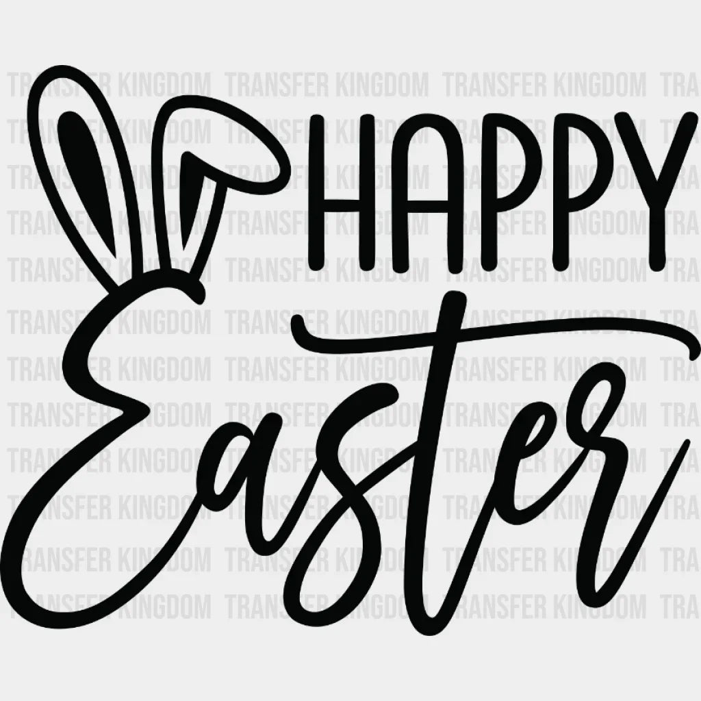 Happy Easter Bunny Ear Design- Dtf Heat Transfer