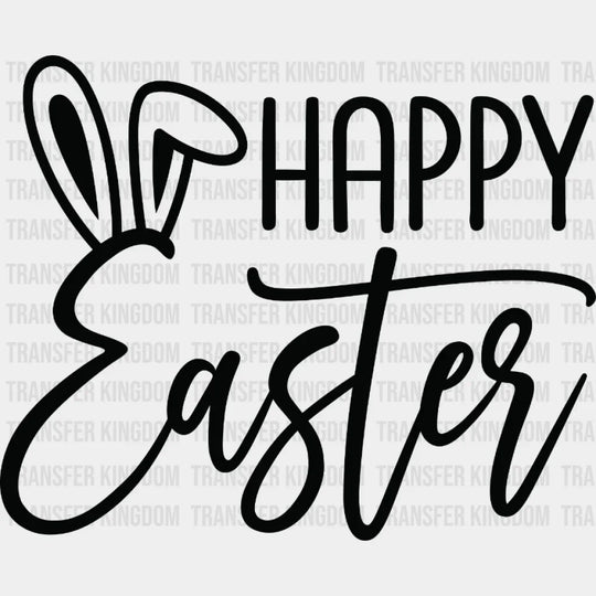 Happy Easter Bunny Ear Design- Dtf Heat Transfer