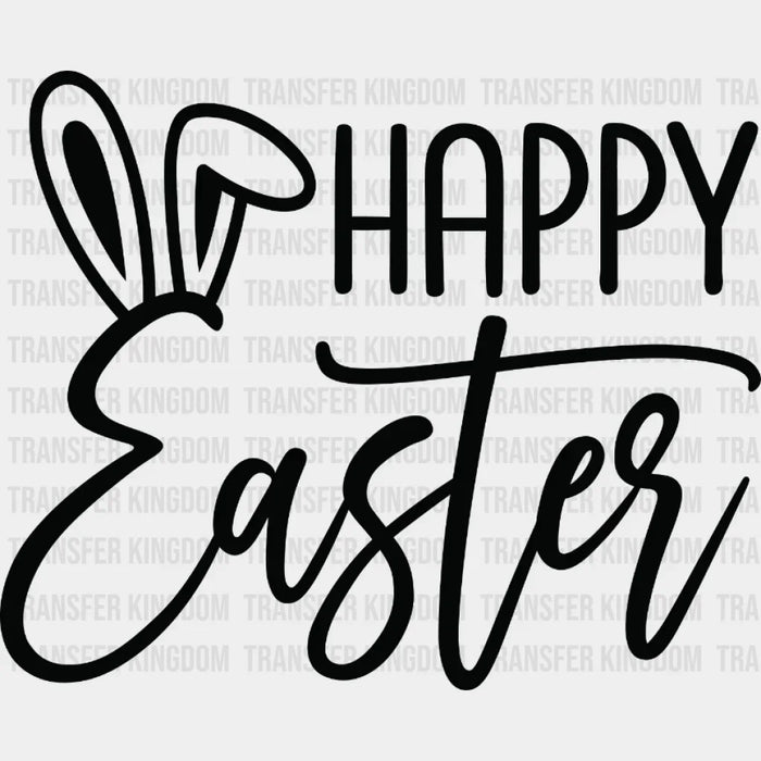 Happy Easter Bunny Ear Design- DTF heat transfer
