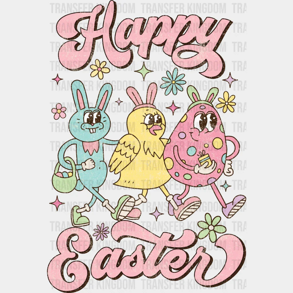 Happy Easter Walking Friends - Dtf Heat Transfer