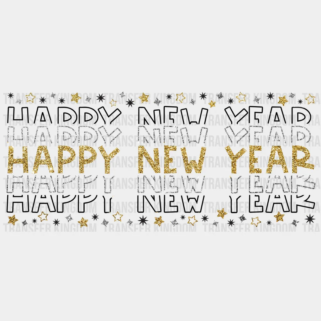 Happy New Year - Cup Wrap Uv Sticker Permanent Dtf Decal