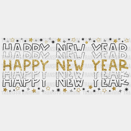 Happy New Year - Cup Wrap Uv Sticker Permanent Dtf Decal