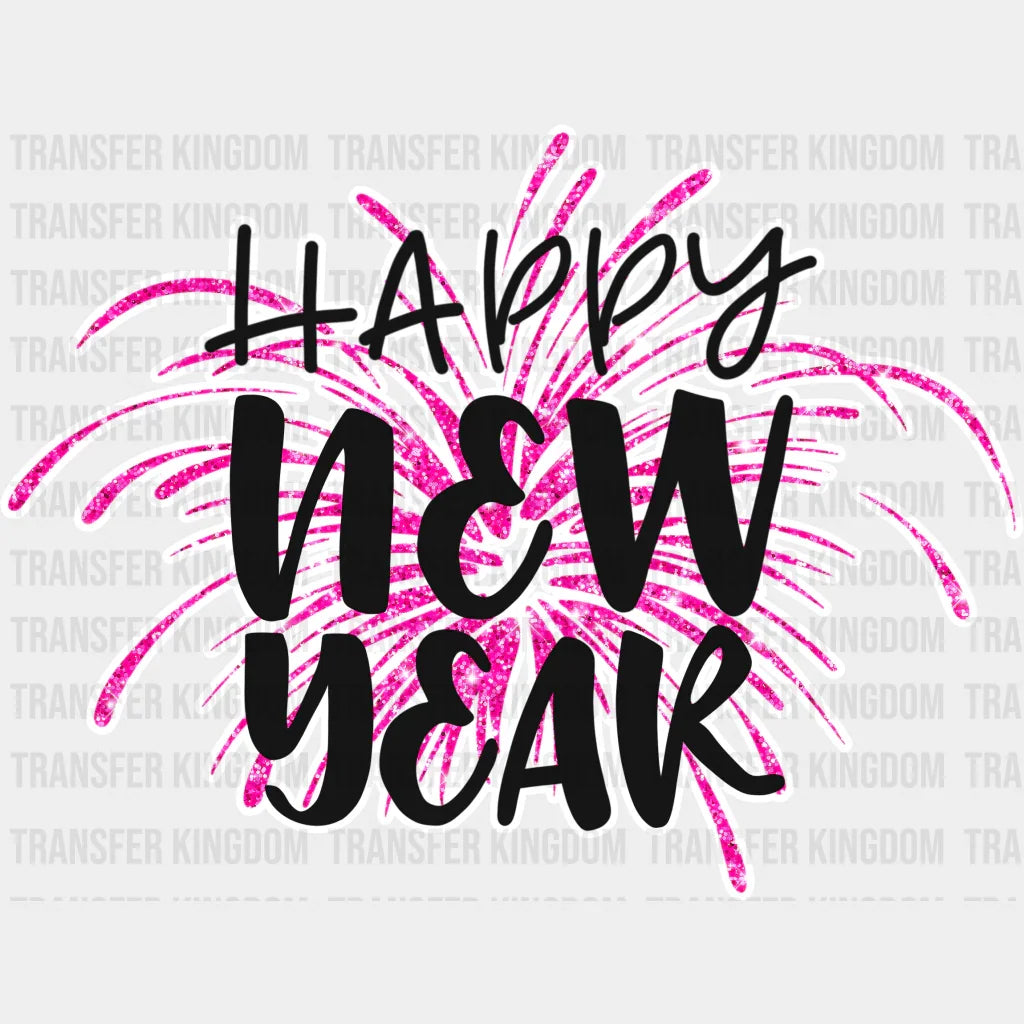 Happy New Year Firework Design - Dtf Heat Transfer Unisex S & M (10’) / Light Color (See Imaging)