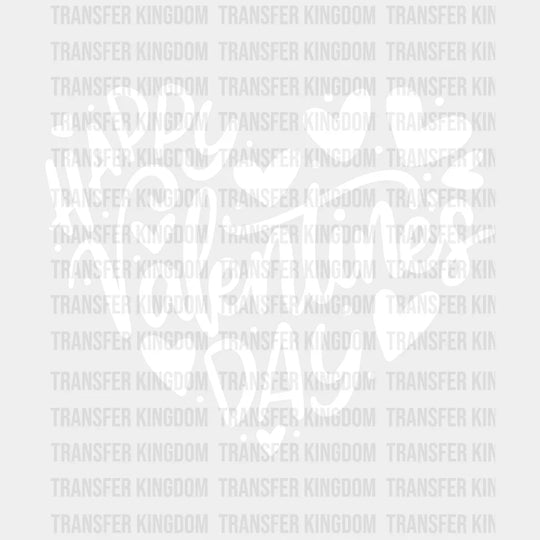 Happy Valentines Day Heart Design - Dtf Heat Transfer Unisex S & M ( 10 ) / Light Color See Imaging