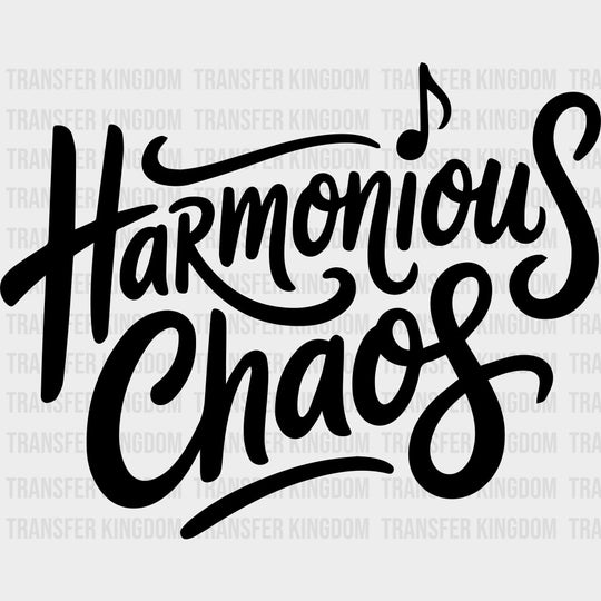 Harmonious Chaos - Music DTF Transfers - Adult Unisex - S & M (10’’) / Dark Color Design (See Imaging)