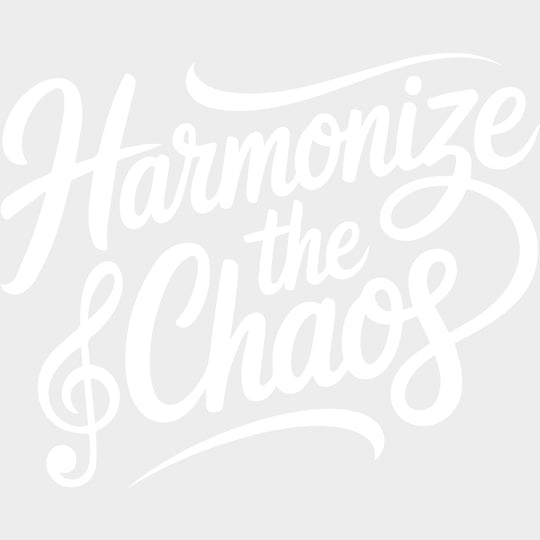 Harmonize The Chaos - Music DTF Transfers - Adult Unisex - S & M (10’’) / Light Color Design (See Imaging)